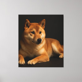 柴犬ポートレート – Shiba Inu Art Canvas Afdruk