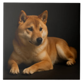 柴犬ポートレート – Shiba Inu Art Tegeltje