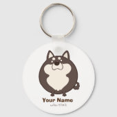 柴犬"しばたま(黒)" SLEUTELHANGER (Voorkant)