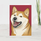 柴犬 de Gelukkige kaart van de Hond van Shiba Inu (Voorkant)