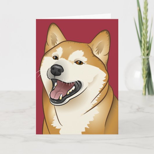柴犬 de Gelukkige kaart van de Hond van Shiba Inu (Voorkant)