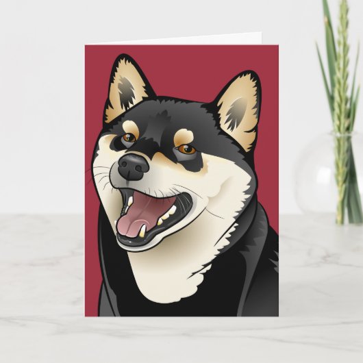 柴犬 de Gelukkige kaart van de Hond van Shiba Inu (Voorkant)