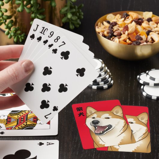 柴 犬 Shiba Inu Dog speelkaarten Japanse Kanji (Insitu)