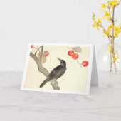 柿に烏, 抱一 Dadelpruim en Kraai, Hōitsu Kaart (Gele Bloem)