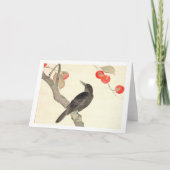 柿に烏, 抱一 Dadelpruim en Kraai, Hōitsu Kaart (Voorkant)