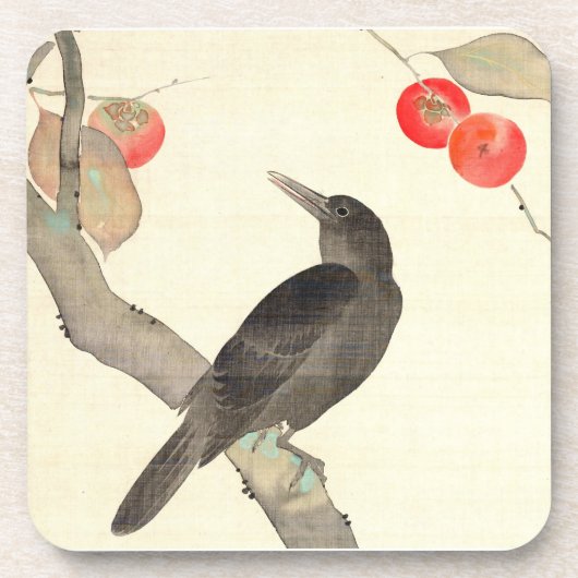 柿 に 烏, 抱 Persimmon en Crow, Hōitsu Onderzetter (Voorkant)