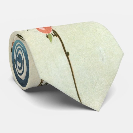 桃 花 燕, 広 Peach Blossom en Swallow, Hiroshige Stropdas (Opgerold)