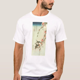 桃 花 燕, 広 Peach Blossom en Swallow, Hiroshige T-shirt