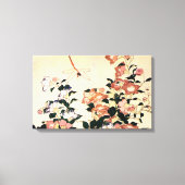 桔梗, 北斎 Bellflower en Dragonfly, Hokusai, Ukiyo-e Canvas Afdruk (Voorkant)