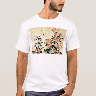 桔 梗, 北 Bellflower en Dragonfly, Hokusai, Ukiyoe T-shirt