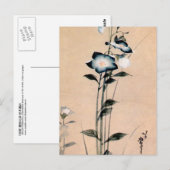 桔 梗, 北 Chinese bloem, Hokusai Ukiyo-e Briefkaart (Voorkant / Achterkant)