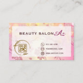 桜とゴールド ピンク 美しい サロン スクール 美容 名刺♡ VISITEKAARTJE (Achterkant)