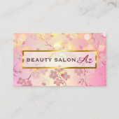 桜とゴールド ピンク 美しい サロン スクール 美容 名刺♡ VISITEKAARTJE (Voorkant)