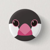 桜文鳥-Java sparrow(black) Ronde Button 3,2 Cm (Voorkant)