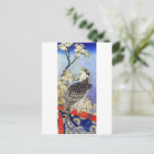 桜 ハ ブ, valk & Cherry Blossom, Hokusai, Ukiyo-e Briefkaart (Staand voorkant)
