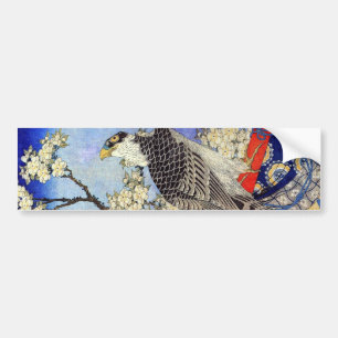 桜 ハ ブ, valk & Cherry Blossom, Hokusai, Ukiyo-e Bumpersticker