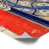 桜 ハ ブ, valk & Cherry Blossom, Hokusai, Ukiyo-e Poster (Hoek)