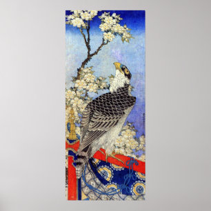 桜 ハ ブ, valk & Cherry Blossom, Hokusai, Ukiyo-e Poster