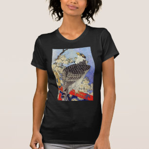 桜 ハ ブ, valk & Cherry Blossom, Hokusai, Ukiyo-e T-shirt