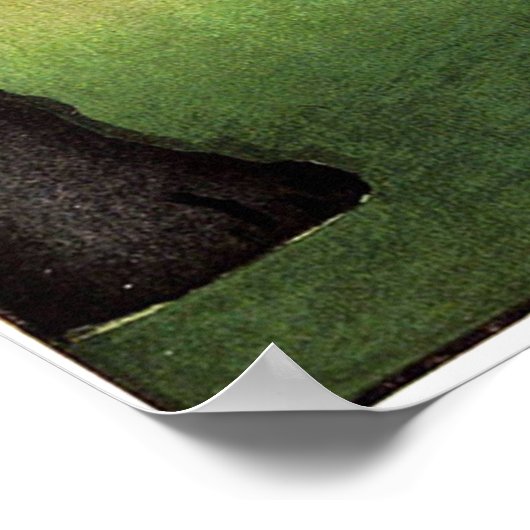 梅 の 園, 広 重 tuinkeling, Hiroshige Ukiyoe Poster (Hoek)