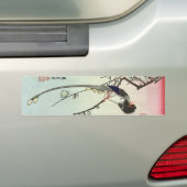 梅 尾 鳥, 広 重 Plum Tree and Bird, Hiroshige, Ukiyo-e Bumpersticker (Op auto)