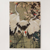 梅 群 図, 若 Plum Blossom & Cranes, Jakuchüu Legpuzzel (Verticaal)