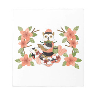 梟と鯉/Een uil en een karper Notitieblok