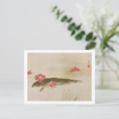 椿 と 鯉, 速 御 Camellia en Carp, Gyoshüd Briefkaart (Staand voorkant)