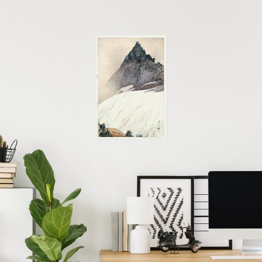 槍 ヶ 岳, Mount Yari, Hiroshi Yoshida, Woodcut Poster (Thuiskantoor)