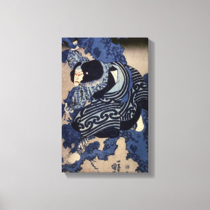 歌 伎 者, 国 芳 Kuniyoshi, Ukiyo-e Canvas Afdruk