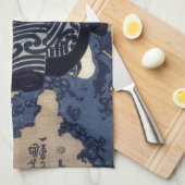 歌 伎 者, 国 芳 Kuniyoshi, Ukiyo-e Theedoek (Quarter Fold)