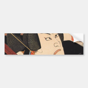 歌 舞 役 者, 国 Kabuki Actor, Kuniyoshi, Ukiyoe Bumpersticker