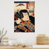 歌 舞 役 者, 国 Kabuki Actor, Kuniyoshi, Ukiyoe Poster (Keuken)