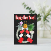 正月飾り - Kroon van Japan van het nieuwe jaar (Geen Feestdagenkaart (Staand voorkant)