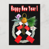 正月飾り - Kroon van Japan van het nieuwe jaar (Geen Feestdagenkaart (Voorkant)