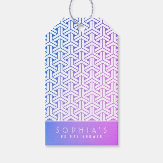 毘沙門亀甲 Bishamon Kikko Japans KIMONO Cadeaulabel (Voorkant)