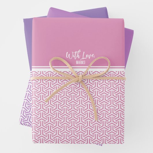 毘沙門亀甲 |Bishamon Kikko Japans traditioneel patroon Inpakpapier Vel (In situ)