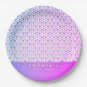 毘沙門亀甲 Bishamon Kikko Japanse KIMONO Papieren Bordje (Voorkant)