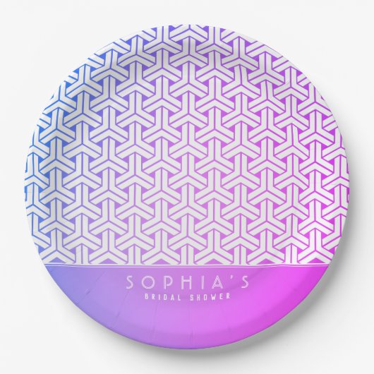 毘沙門亀甲 Bishamon Kikko Japanse KIMONO Papieren Bordje (Voorkant)