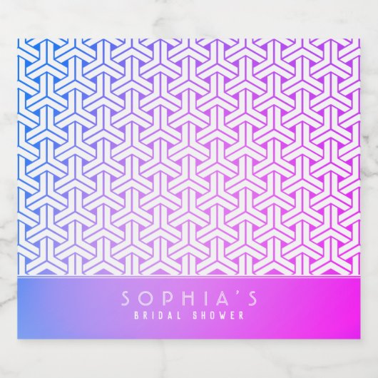 毘沙門亀甲 Japans KIMONO trouwbier&Likeur Labels Likeurfles Etiket (Enkel label)