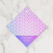 毘沙門亀甲 KIMONO patroon Dank je bericht label (Voorkant)