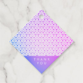 毘沙門亀甲 KIMONO patroon Dank je bericht label