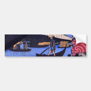 江 の 景, 広 重 Edo, Hiroshige Ukiyoe Bumpersticker