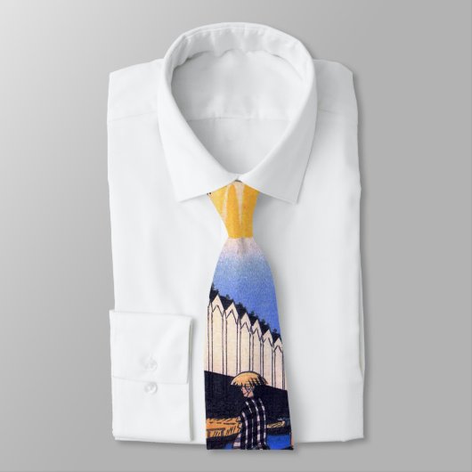 江 の 景, 広 重 Edo, Hiroshige Ukiyoe Stropdas (Gebonden)