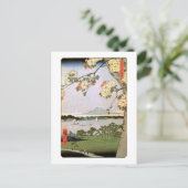 江 の 桜, 広 Cherry Blossom of Edo, Hiroshige Briefkaart (Staand voorkant)