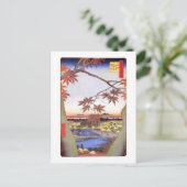 江 の 葉, 広 重 Maple of Edo, Hiroshige, Ukiyo-e Briefkaart (Staand voorkant)
