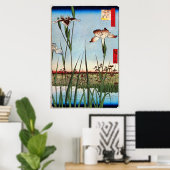 江 の 蒲, 広 Iris van Edo, Hiroshige Poster (Thuiskantoor)