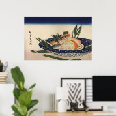 江 前 司, 広 Sushi Bowl, Hiroshige, Ukiyoe Poster (Thuiskantoor)
