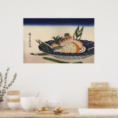 江 前 司, 広 Sushi Bowl, Hiroshige, Ukiyoe Poster (Keuken)