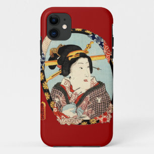 江 戸 舞 伎 , 歌 Edo Kabul, Toyokuni, Ukiyo-e iPhone 11 Hoesje